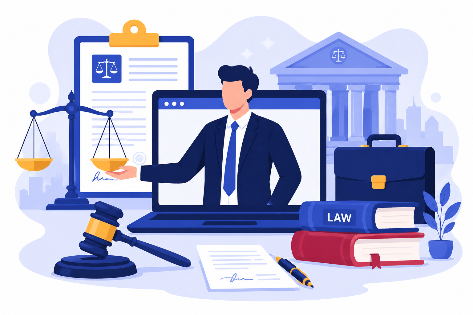 Professional Lawyer Website and Digital Marketing Solutions by Blue Sun Info