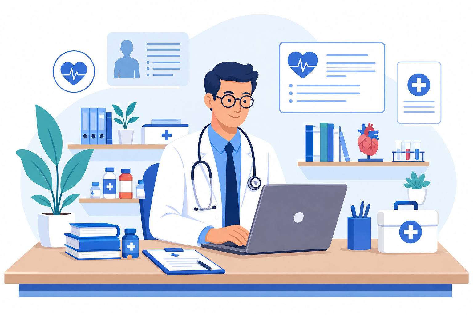 Healthcare Website Design and Digital Marketing Services for Doctors by Blue Sun Info
