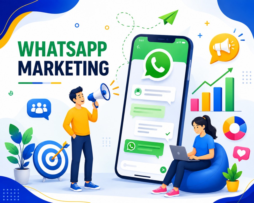 WhatsApp marketing and advertising services by Blue Sun Info, Kalbadevi Mumbai